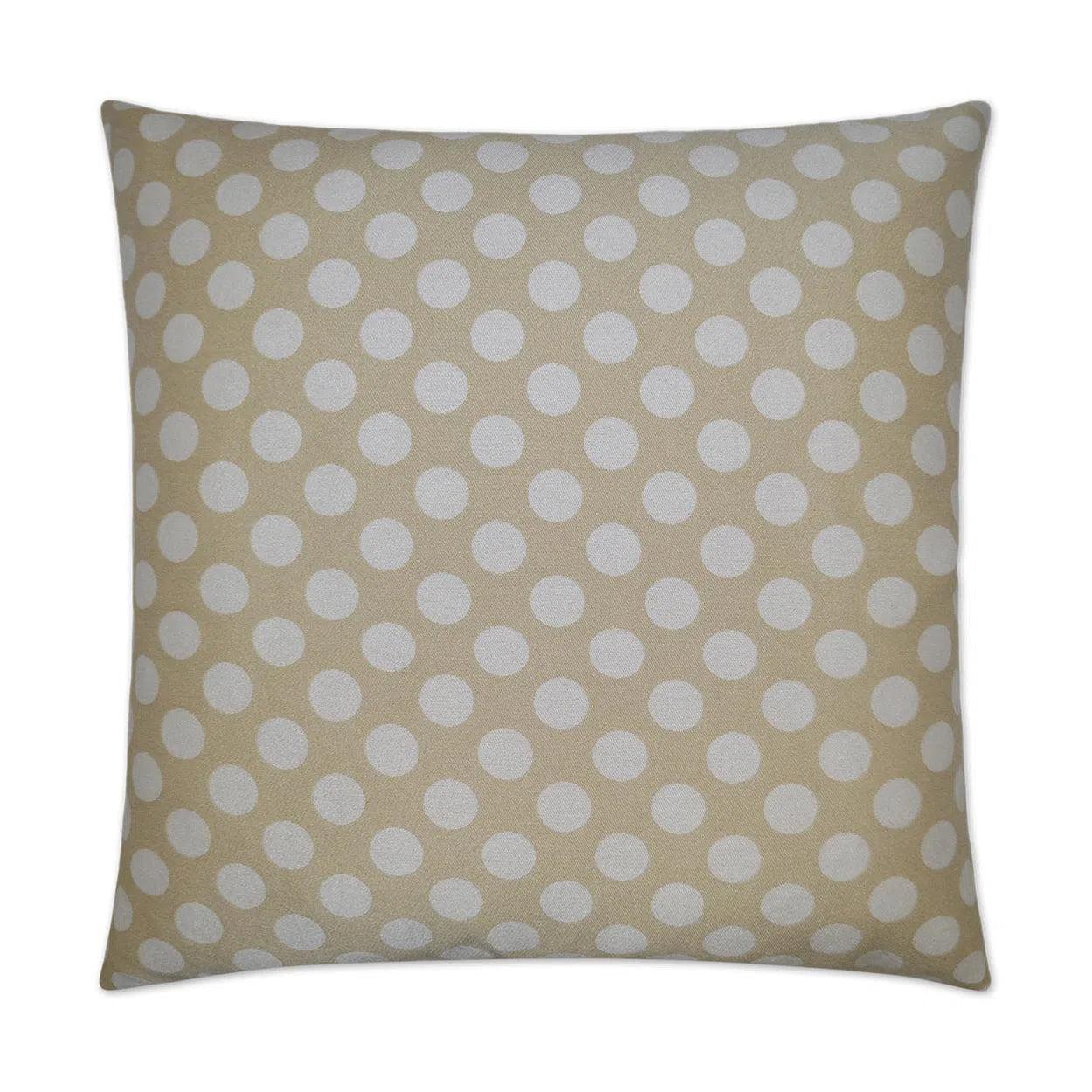 Polka Dots Cream Throw Pillow With Insert