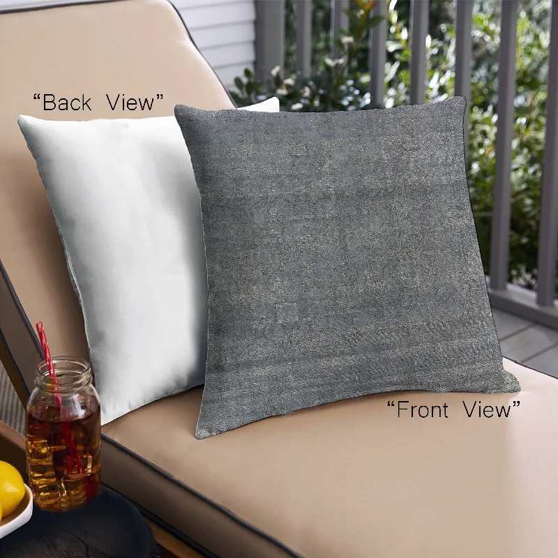 Mid-Century Modern Urban Indoor Outdoor Square Gray Throw Pillow, 18 inch by 18 inch, pwurb1020