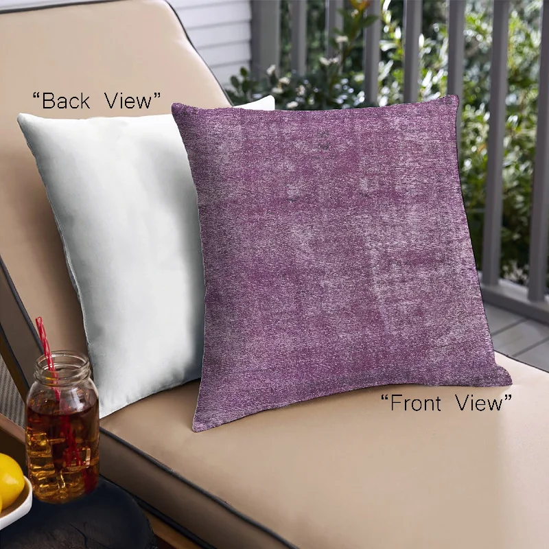 Mid-Century Modern Urban Indoor Outdoor Square DarkMagenta Purple Throw Pillow, 18 inch by 18 inch, pwurb1737