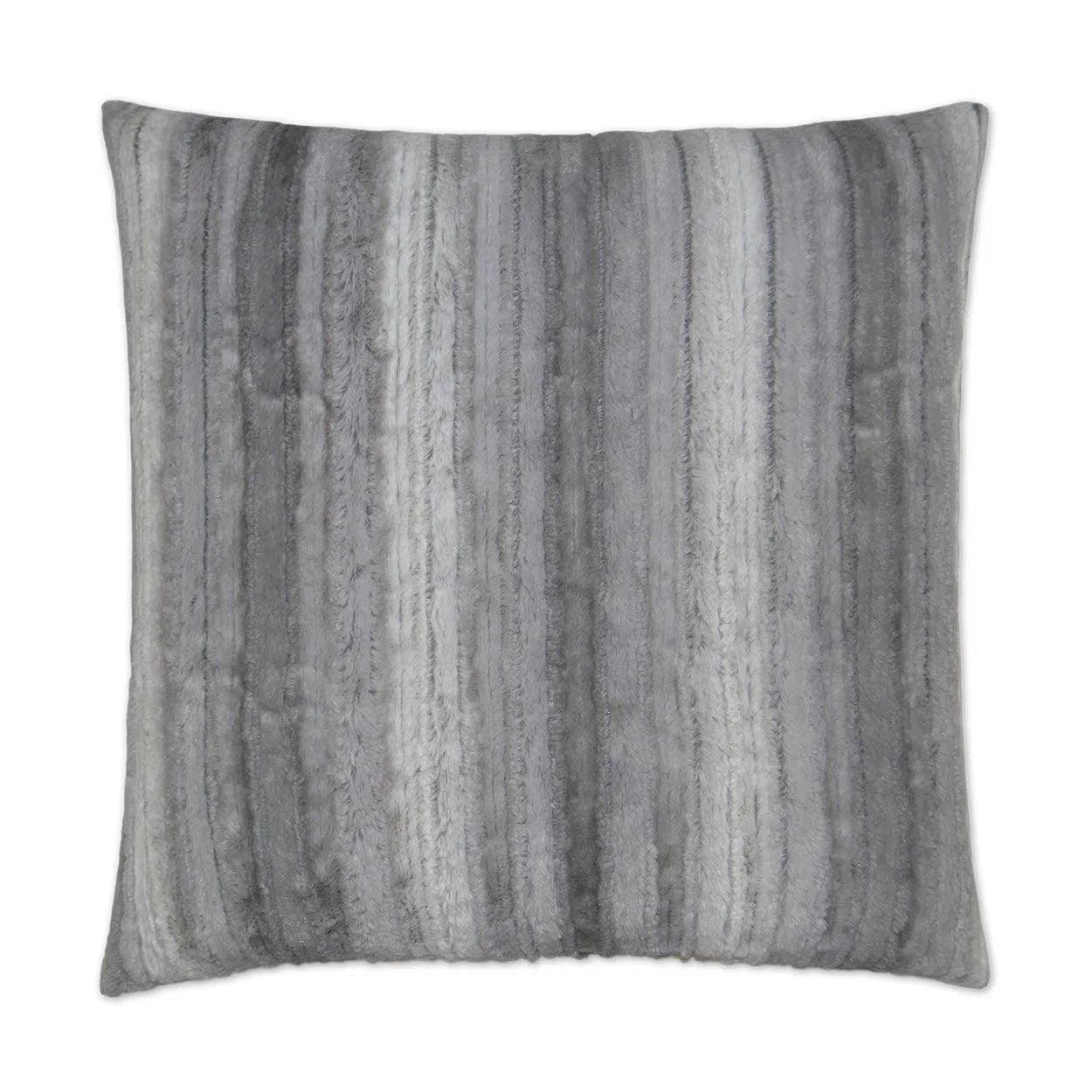 Raya Fur Grey Throw Pillow With Insert