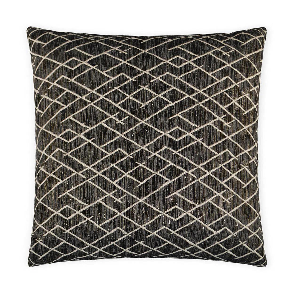 Ritz Black Throw Pillow With Insert