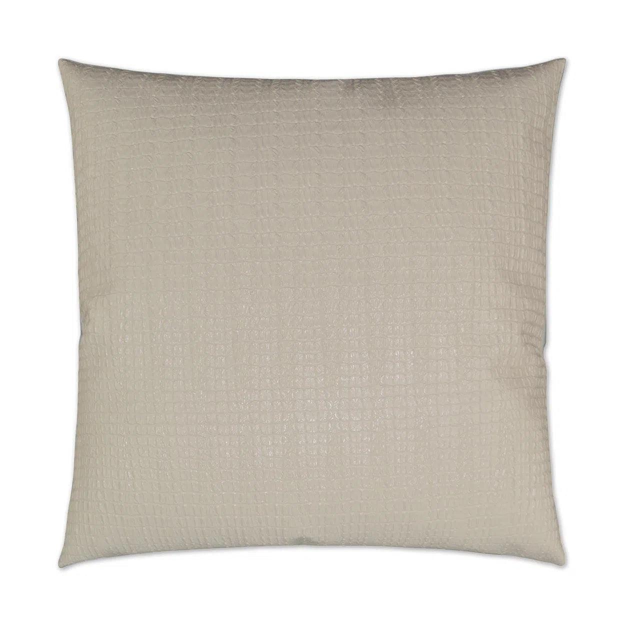 Saltwater Croc Ivory Throw Pillow With Insert