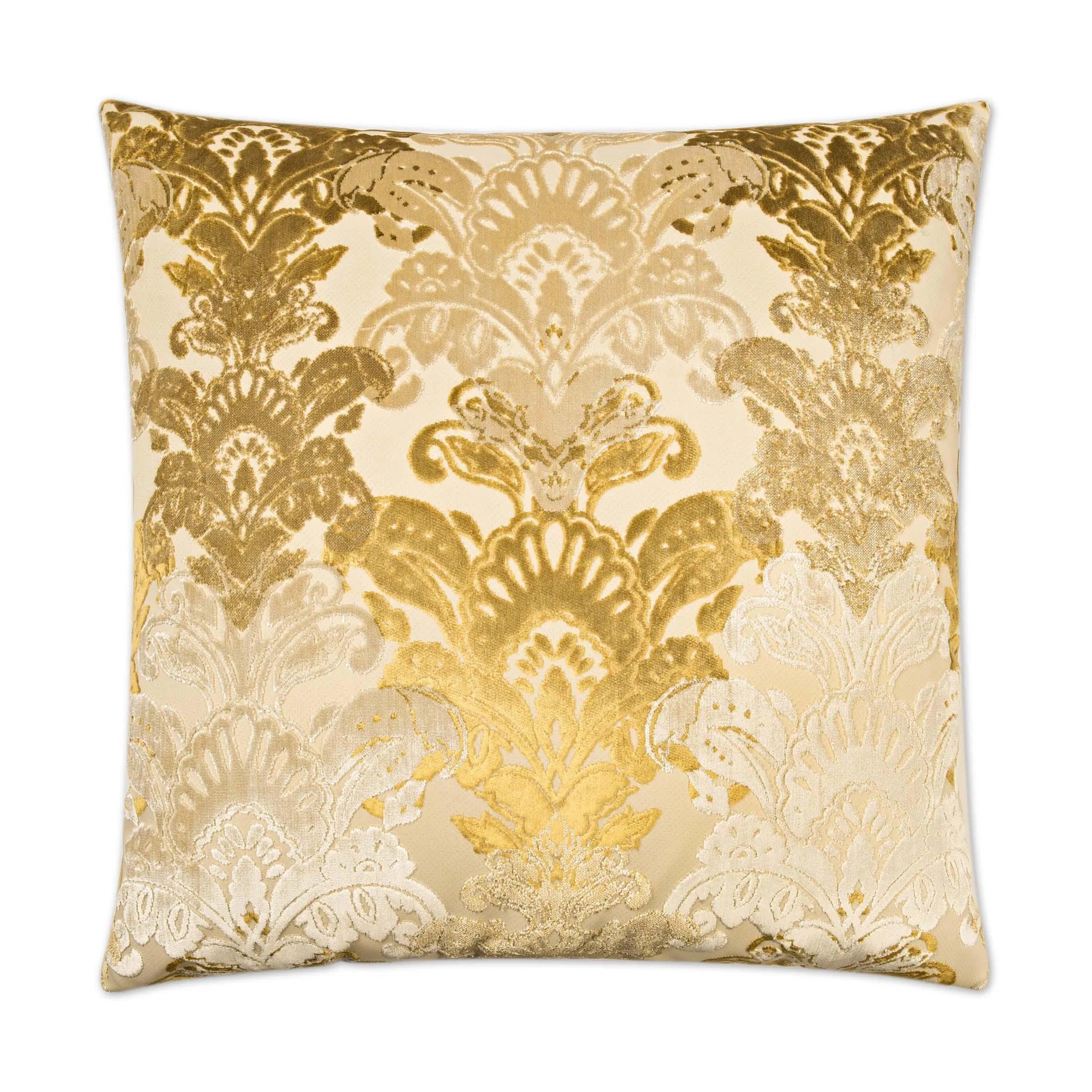 Schubert Gold Throw Pillow With Insert