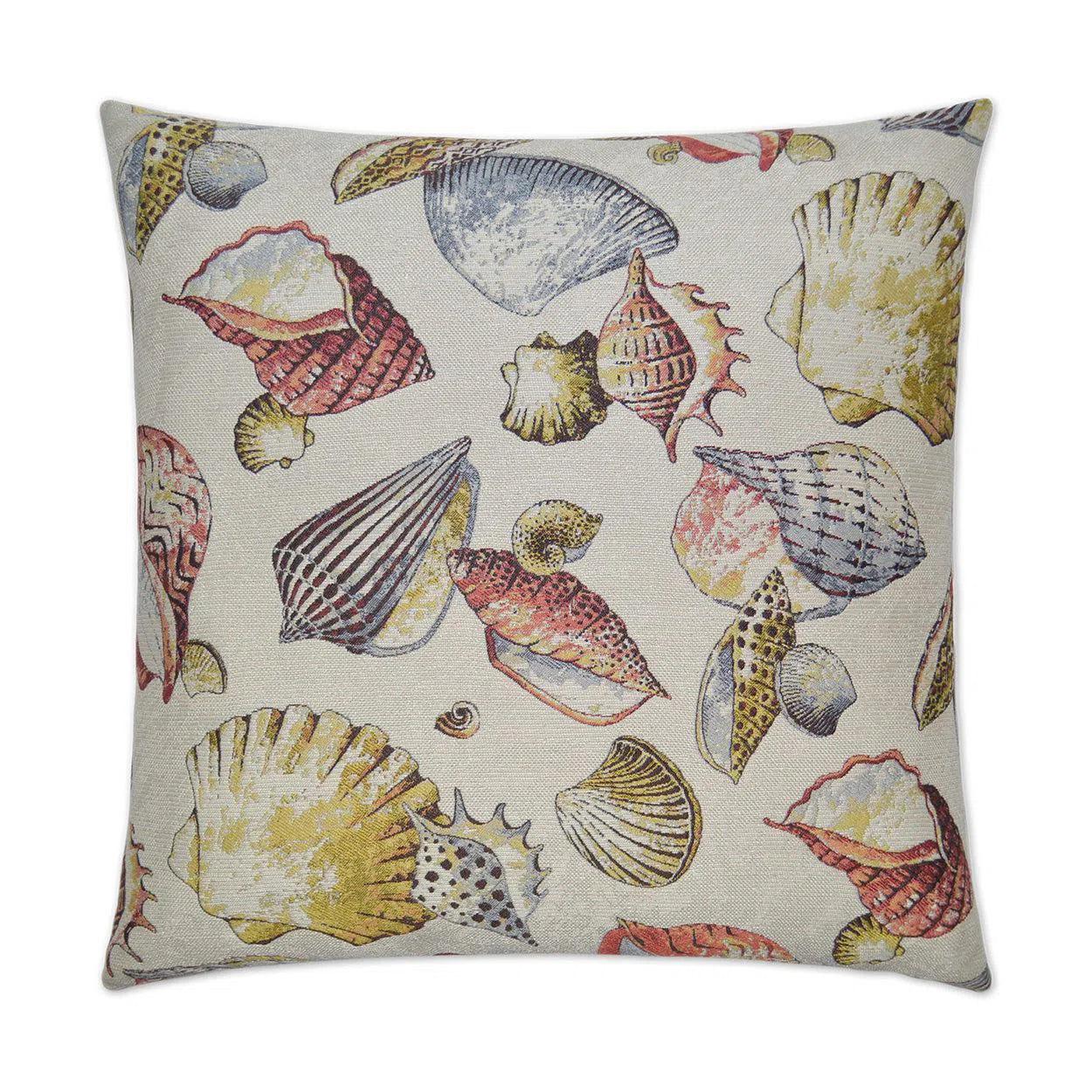 Shell Game Multi Color Throw Pillow With Insert