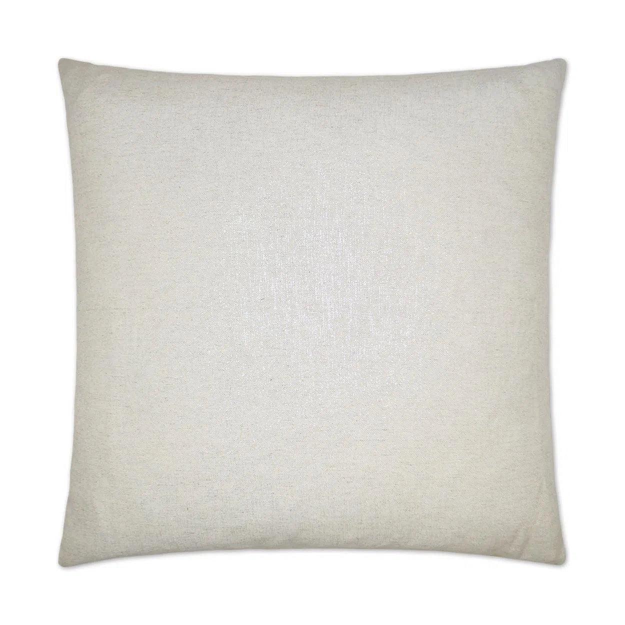 Shimmer Linen Off-White White Throw Pillow With Insert