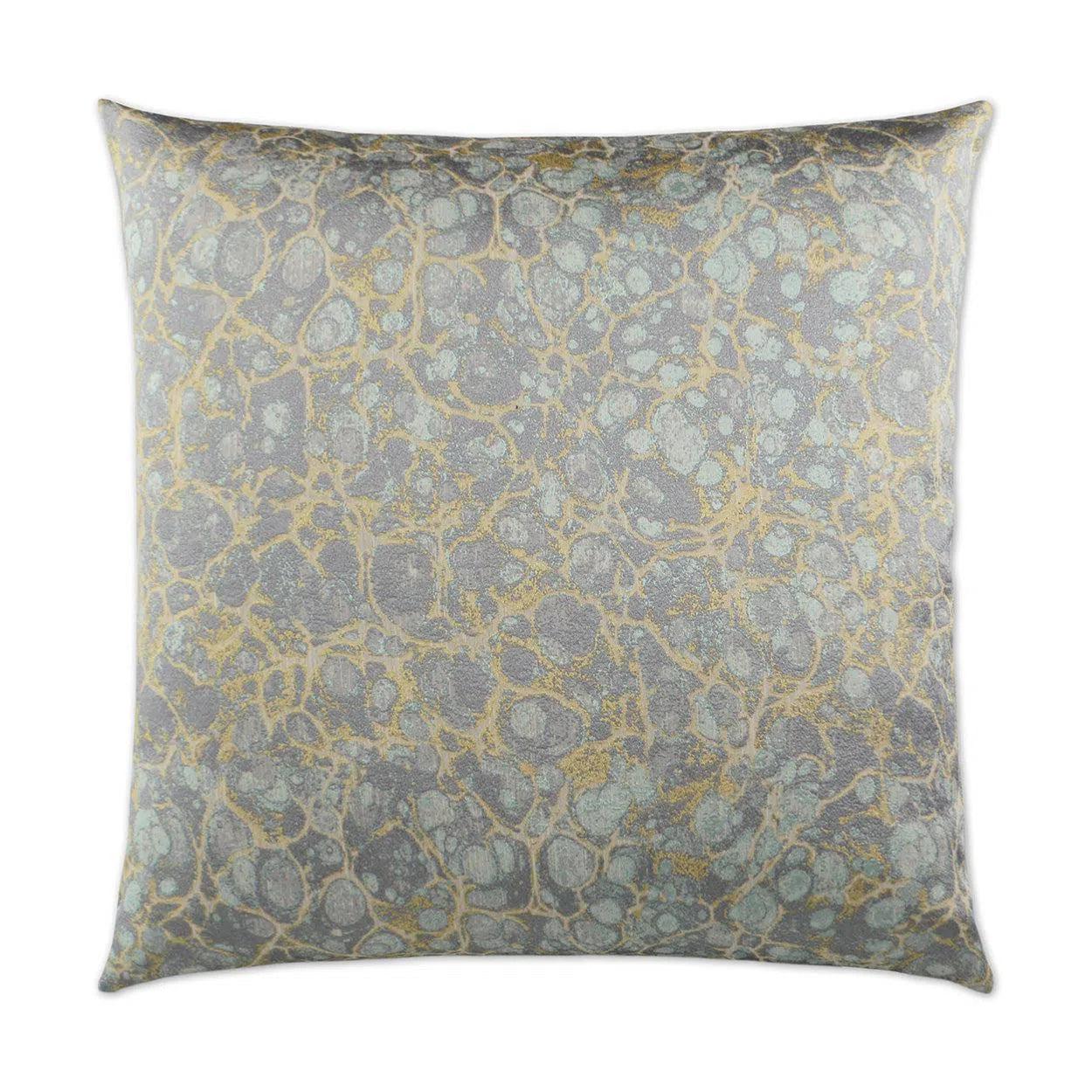 Terrazzo Mist Grey Throw Pillow With Insert