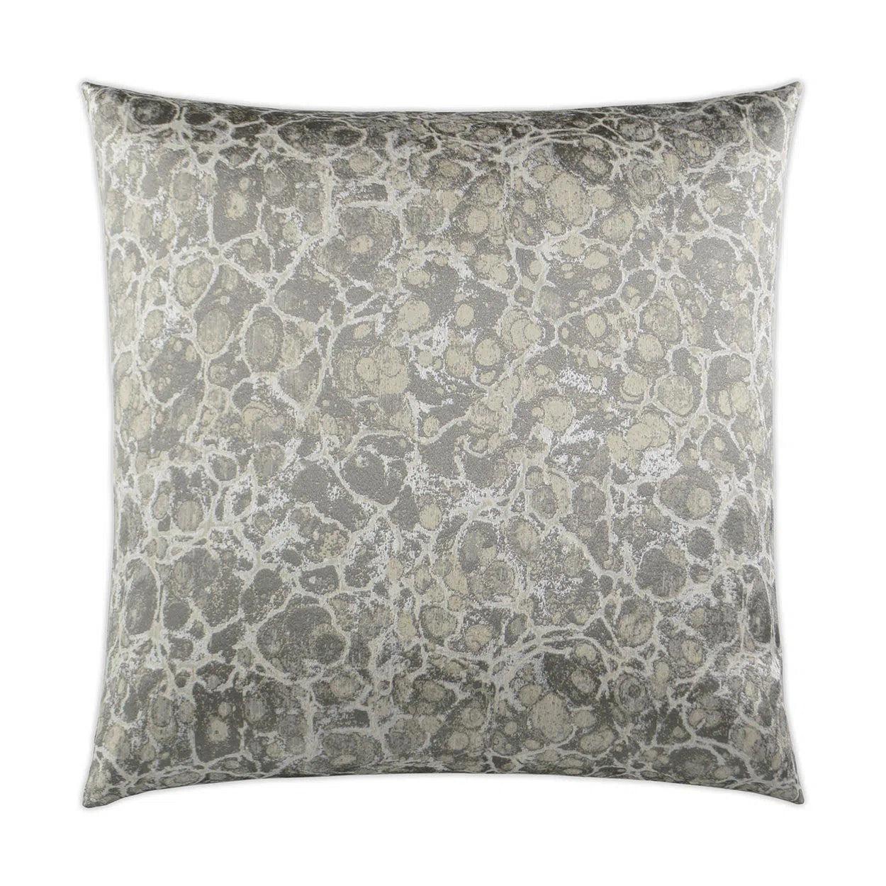 Terrazzo Silver Throw Pillow With Insert