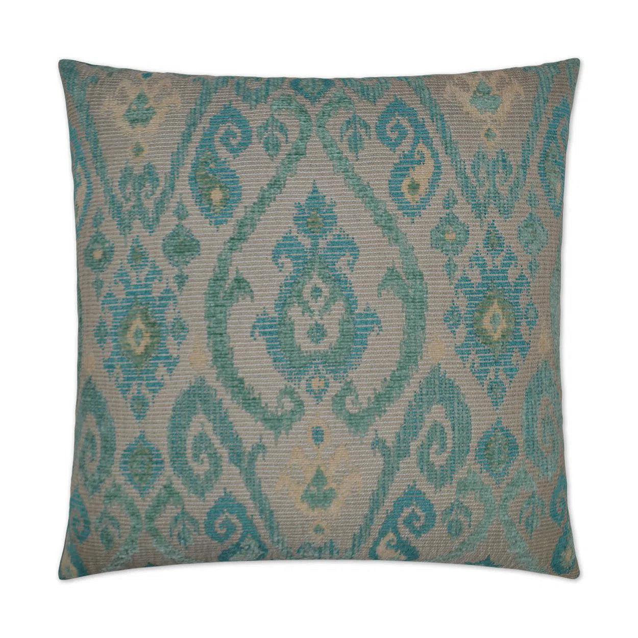 Tobias Aqua Blue Throw Pillow With Insert