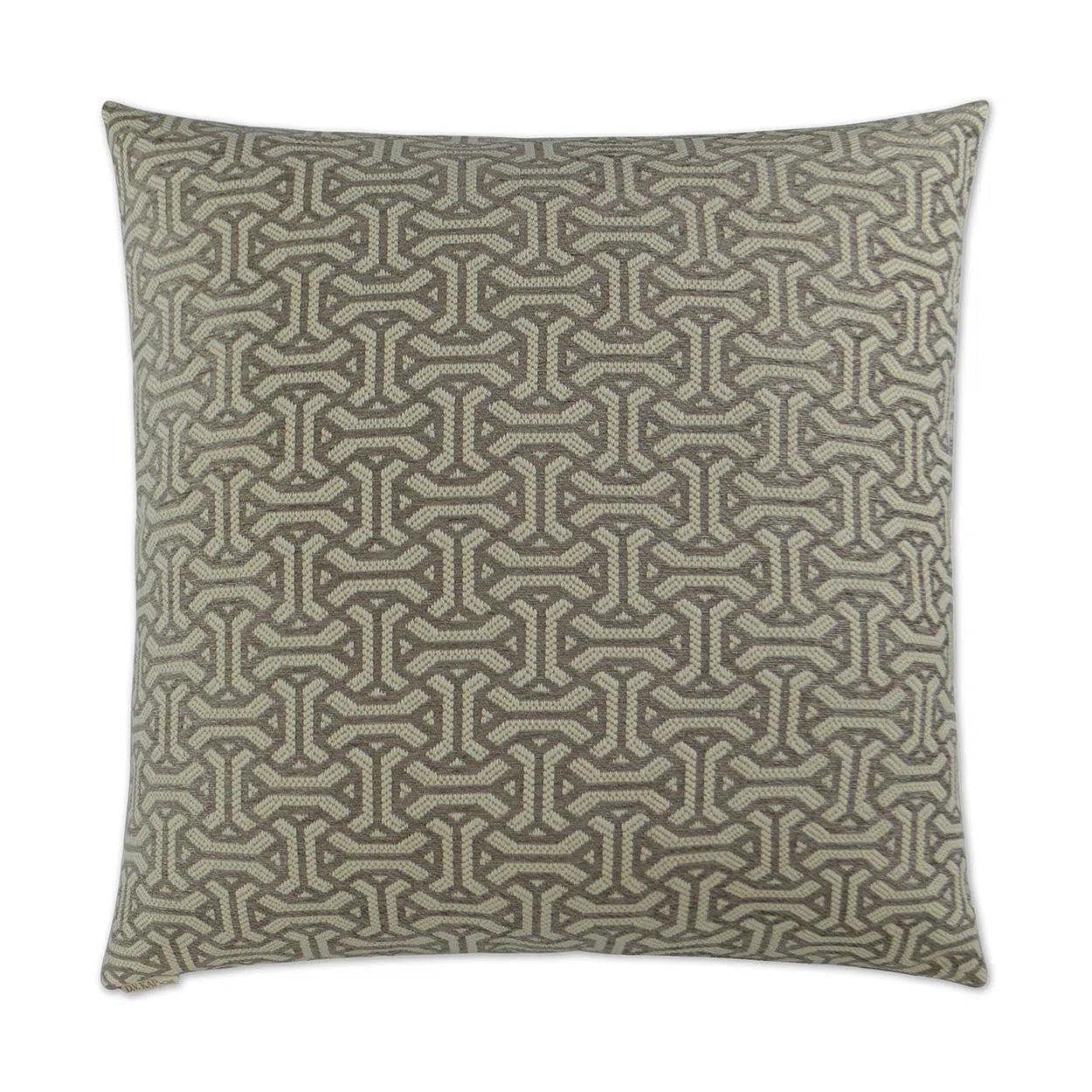 Twist And Shout Mink Grey Throw Pillow With Insert