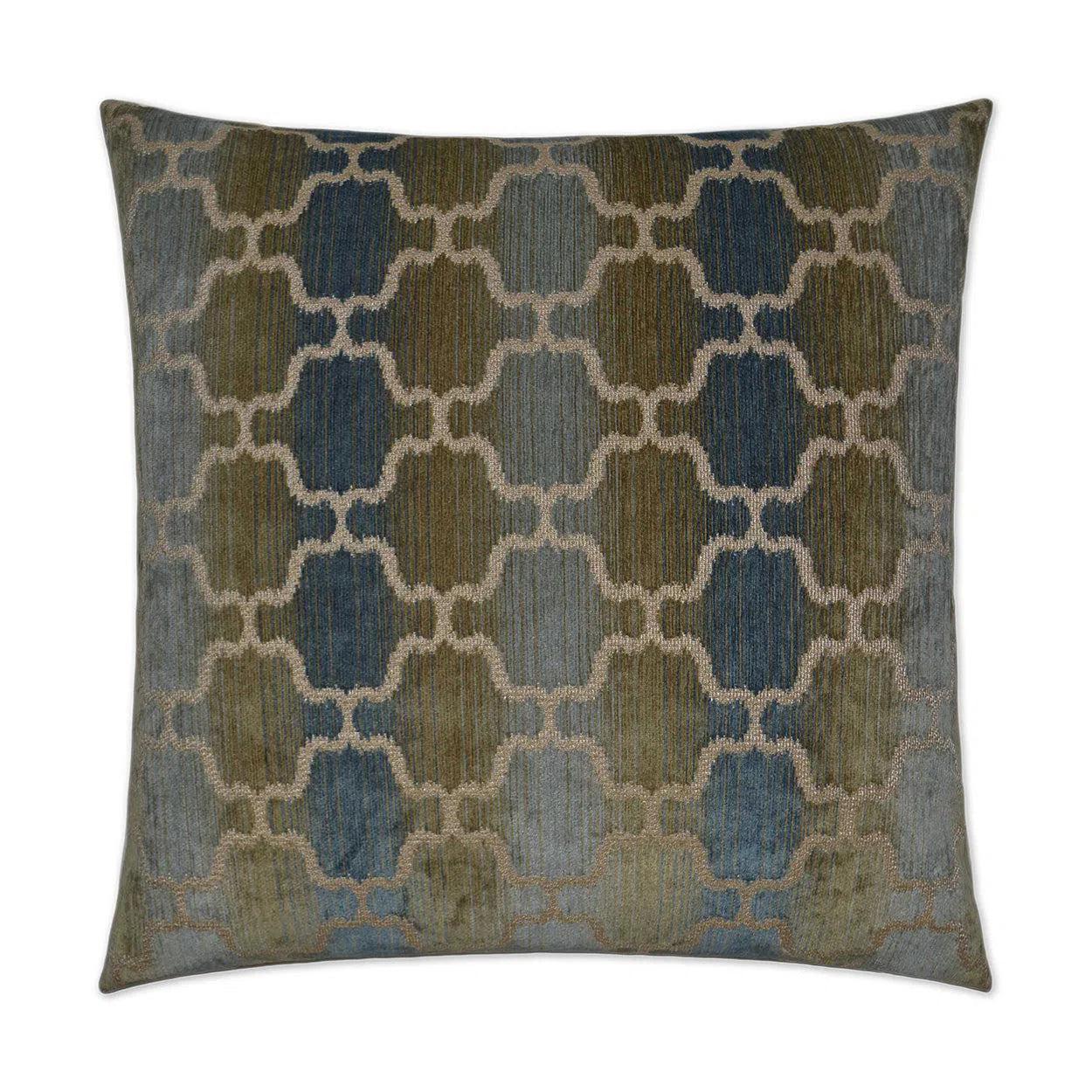 Vendura Aqua Brown Throw Pillow With Insert