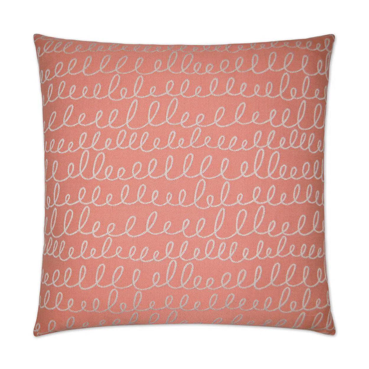 Verbomania Salmon Red Throw Pillow With Insert