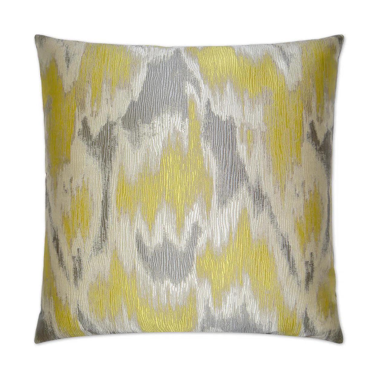 Watermark Yellow Throw Pillow With Insert