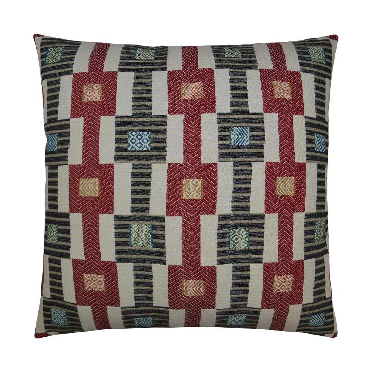 Zanzibar Red Throw Pillow With Insert