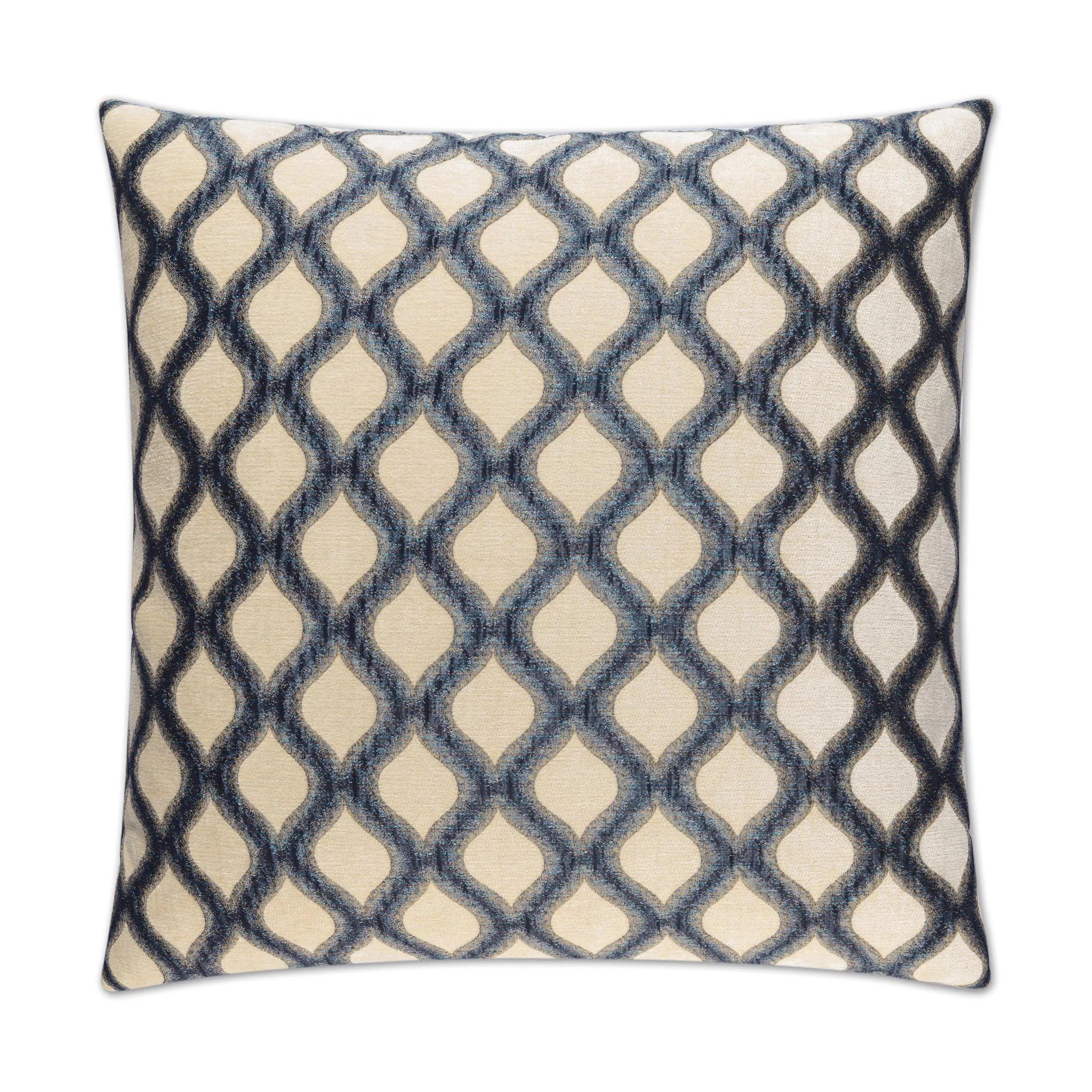 Zulu Sapphire Blue Throw Pillow With Insert